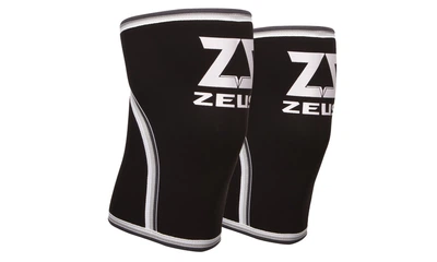 Наколенники ZEUS Classic 7мм для тяжелой атлетики пара с сумкой неопрен черный size L