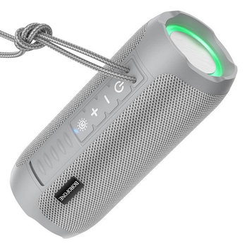 Серый портативный Bluetooth-динамик Borofone BR21.