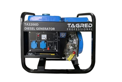 Генератор дизельный Tagred Professional TA3200D (3.2 кВт, 50 Гц, 230 В) однофазный с функцией AVR (1897)