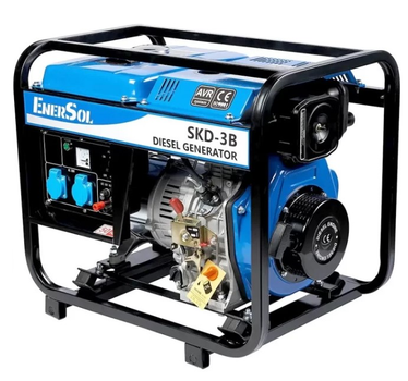 Дизельный генератор EnerSol SKD-3B (3 кВт, 50 Гц, 230 В, 12.5 л, 0.98 л/ч) однофазный (23029)