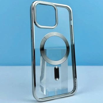 Чехол Wave Sides Chrome Case MagSafe Box iPhone 13 Silver