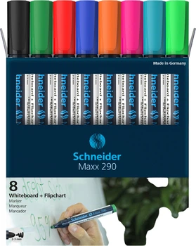 Набор для досок и флипчартов Schneider MAXX 290 в блистере 8 маркеров (S129098)
