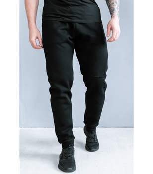 Батальные теплые спортивные штаны - HECTOR - 30710 - 4XL - Черный