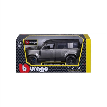 Колекційна модель Bburago Land Rover Defender 2022 Model Car (18-21101) / Позашляховик / Сіро-зелений