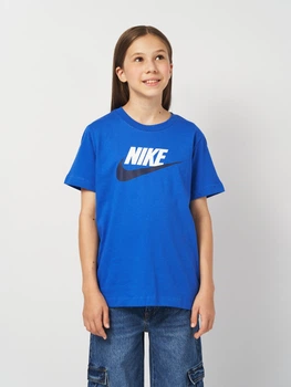 Подростковая футболка Nike K Nsw Tee Futura Hbr FZ5178-480 137-147 см (197596353259)