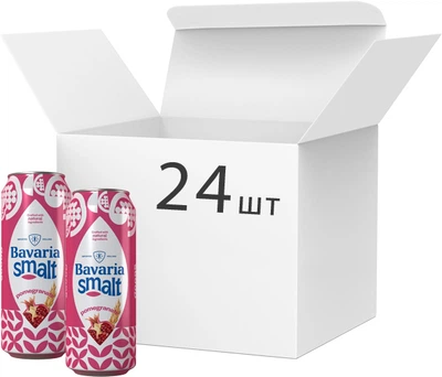Упаковка напою солодового газованого Bavaria Smalt Pomegranate безалкогольне світле фільтроване 0% 0.5 л х 24 шт (8714800040846)