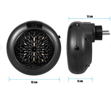 Обогреватель BD-168 Wonder Heater Pro 900W - компактный настенный обогреватель с цифровым дисплеем, мощный и экономичный