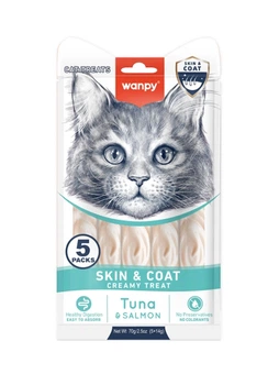 Функціональні рідкі ласощі Wanpy Functional Creamy Lickable Treat Skin&Coat для котів, шкіра та шерсть 70 г