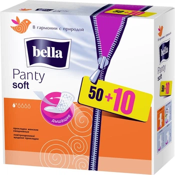 Ежедневные гигиенические прокладки Bella Panty Soft 50+10 шт (5900516312008)
