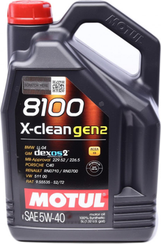 Моторное масло Motul X-clean 8100 gen2 5W-40 5 л (109762) (854151)
