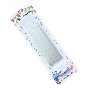 Свічки для торта Party Candles 12см 6шт білий 9158