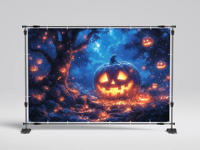 Банер Halloween "Яскравий гарбузик " 3000х2000 мм + тубус