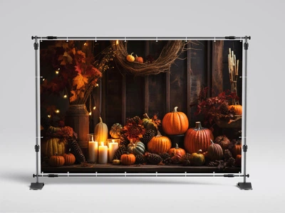 Банер Halloween "Гарбузи" 3000х2000 мм + тубус