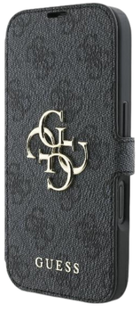 Чохол-книжка Guess Book 4G Metal Logo для Apple iPhone 16 Black (GUBKP16S4GMGGR)