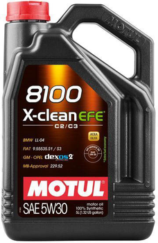 Моторное масло Motul 8100 X-clean EFE SAE 5W-30 5 л (109471)