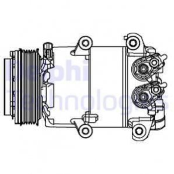 Компресор кондиціонера Delphi CS20466 Ford B-Max, Fiesta, Focus 1855762, 1774907, AV1119D629BA