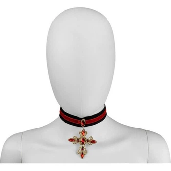 Чокер Santa Muerte Seta Decor 24-609GL-RD