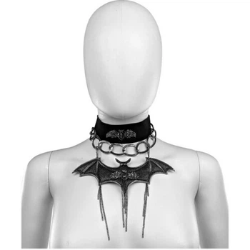 Чокер-кольє Bat Queen Seta Decor 21-606BLK-SL