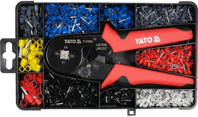 Кліщі&nbsp;для&nbsp;затискання&nbsp;наконечників&nbsp;провідників YATO&nbsp;175&nbsp;мм з&nbsp;наконечниками 0.25-10&nbsp;мм²&nbsp;1200&nbsp;шт (YT-23052)