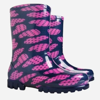 Детские резиновые сапоги для девочки Demar Twister Print 0037V 28-29 Синие (5901232007858)
