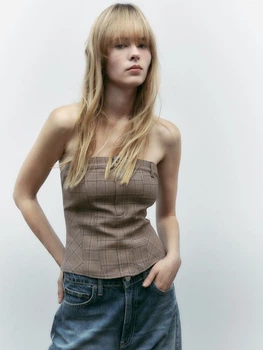 Футболка женская Zara 4661/123 XL Коричневая (04661123706055)