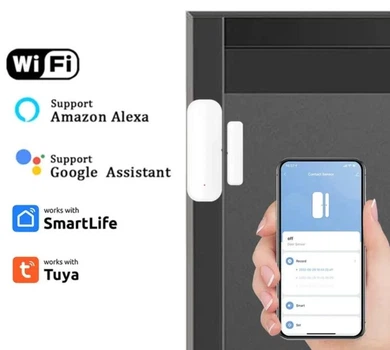 Датчик открывания дверей, окон Wi Fi с приложением Tuya Smart Life