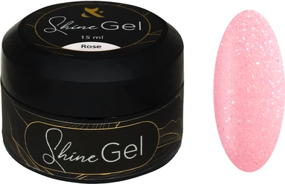 Гель для укрепления натуральных ногтей Shine Gel Rose F.O.X, 15 мл