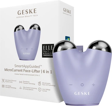 Микротоковый подтягиватель лица GESKE MicroCurrent Face-Lifter 6 в 1 фиолетовый