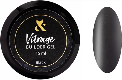 Строительный гель витражный Vitrage Builder gel Black F.O.X, 15 мл