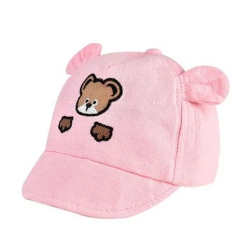 Детская кепка с вышивкой Little Bear Розовый 48-50см