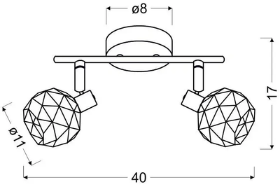 Спот Candellux Acrobat 2х40 Е14 (92-66336)