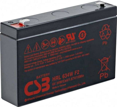 Акумуляторна батарея CSB 6V 9Ah (HRL634WF2)