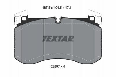 Гальмівні колодки TEXTAR 2269701 0004205002, A0004205002