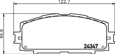 Тормозные колодки NISSHINBO NP1053 Toyota Prius 0446547100, 0446547070, 044650W141