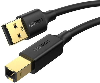 Кабель Ugreen US135 USB 2.0 AM to BM Print Cable 2 м Black (20847)