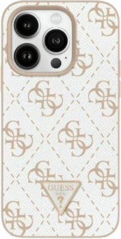 Панель Guess Hardcase New 4G Triangle для Apple iPhone 16 Pro White (GUHCP16LPG4GPH)