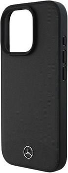 Панель Mercedes-Benz Textured And Plain Leather MagSafe для iPhone 16 PRO MAX Black (MEHMP16X23RBARK)