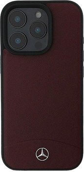 Панель Mercedes-Benz Textured And Plain Leather MagSafe для iPhone 16 PRO MAX Red (MEHMP16X23RBARR)