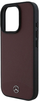 Панель Mercedes-Benz Textured And Plain Leather MagSafe для iPhone 16 PRO MAX Red (MEHMP16X23RBARR)