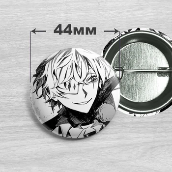 Значок Николай Гоголь из аниме Великий из Бродячих Псов / Bungo Stray Dogs 44мм №2