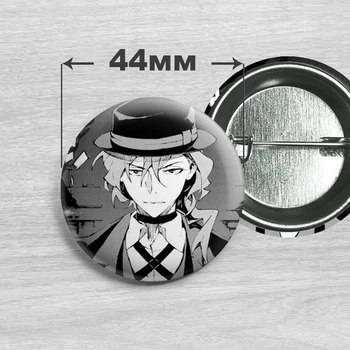 Значок Чуя Накахара из аниме Великий из Бродячих Псов / Bungo Stray Dogs 44мм №4