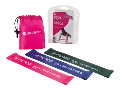 Гумки для вправ Pure2Improve Body Shaper Bands P2I800100 3 шт. Green/Pink/Purple (8719407032058)