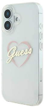 Панель Guess Hardcase IML Heart для Apple iPhone 16 Transparent (GUHCP16SHCHGSPT)