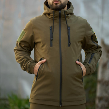 Мужская куртка "Reef" SoftShell на микрофлисе до -10°C койот размер XL