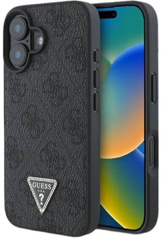 Панель Guess Hardcase New 4G Triangle для Apple iPhone 16 Black (GUHCP16SPG4GPK)