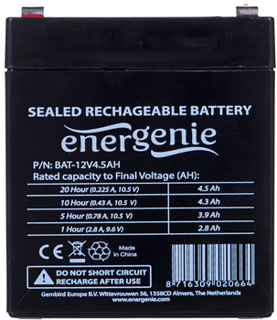 Акумуляторна батарея EnerGenie 12V 4.5Ah (BAT-12V4.5AH)