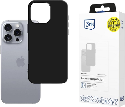 Etui 3MK Matt Case do Apple iPhone 16 Pro Black (5903108579582)