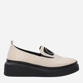 Loafersy damskie skórzane