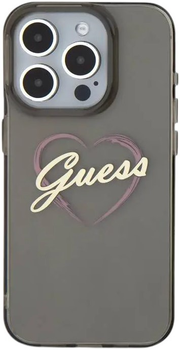 Etui Guess Hardcase IML Heart do Apple iPhone 16 Pro Max Black (GUHCP16XHCHGSPK)