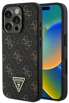 Панель Guess Hardcase New 4G Triangle для Apple iPhone 16 Pro Max Black (GUHCP16XPG4GPK)